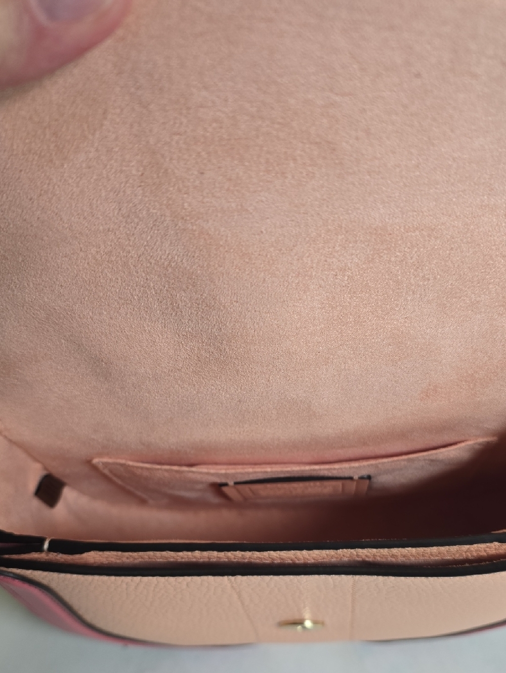 Coach Georgie Saddle Bag Pink & Tan Pebble Leather Crossbody Pink Tan Gold EU - Picture 11 of 15